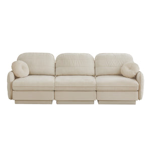 English Elm 105" Chenille Cloud Sofa Deep Seat Three Seater with Quilted Back for Living Room W714S01750
