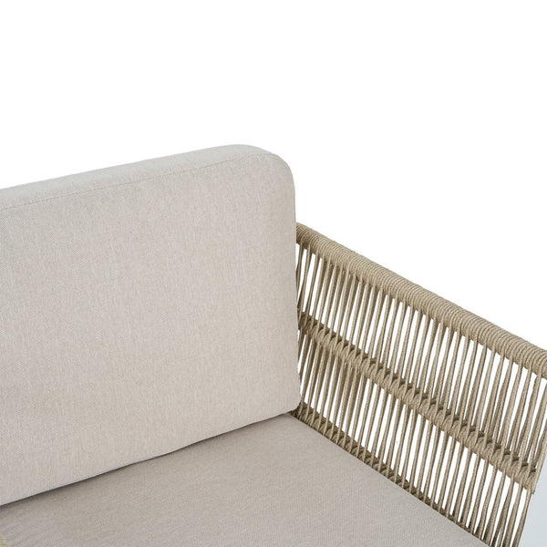 English Elm Outdoor Woven Rattan Aluminum Dining Chairs Set of 2 Coastal Patio Seating Beige,White N779P368549W