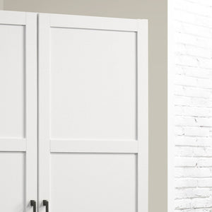 English Elm Aurelia Wardrobe Armoire with Framed Panel Doors Two Drawers and Hanging Rod Storage B2749P413241