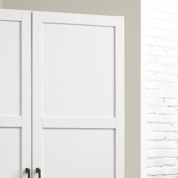 English Elm Aurelia Wardrobe Armoire with Framed Panel Doors Two Drawers and Hanging Rod Storage B2749P413241