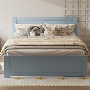 English Elm Full Size Platform Bed with Storage Drawers & Shelves, Gray MDF Construction, 400lb Capacity, Sturdy Design N709P214183E