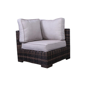 English Elm Fully Assembled 122'' Wicker L-Shaped Sectional Sofa With Cushions For Stylish Outdoor Spaces B120S00237