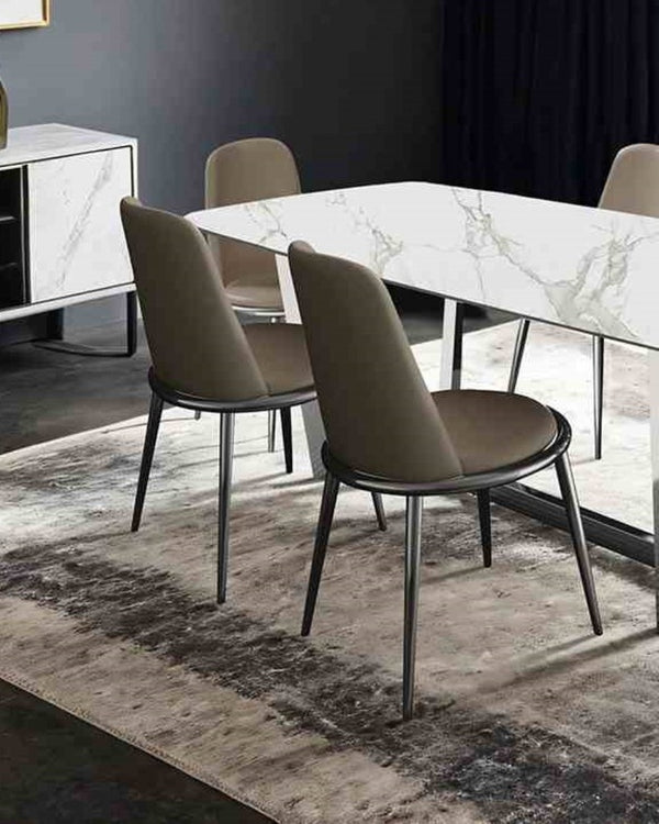 English Elm Contemporary Northall Arm Chair with Sleek Upholstery and Minimalist Profile for Modern Dining Spaces Silver,taupe 26 L x 22 W x 21 H B2741P407608