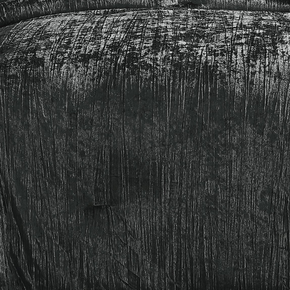 English Elm Turin Plush Crinkle Velvet 2-Piece Comforter Set Twin with Brushed Polyester Backing and Sham () Charcoal B340P341987