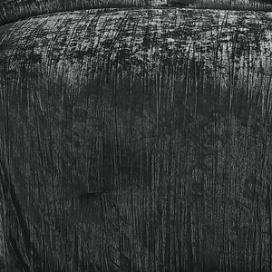 English Elm Turin Plush Crinkle Velvet 2-Piece Comforter Set Twin with Brushed Polyester Backing and Sham () Charcoal B340P341987