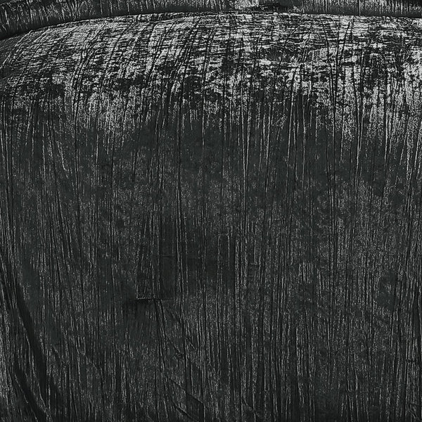 English Elm Turin Plush Crinkle Velvet 2-Piece Comforter Set Twin with Brushed Polyester Backing and Sham () Charcoal B340P341987