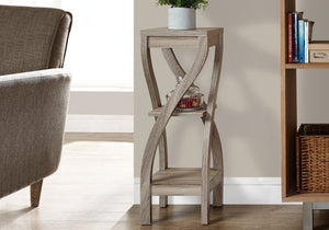 English Elm Accent Three-Tier Accent Table with Six Open Display Shelves for Living Room, Bedroom, Modern Design taupe 36 L x 17 W x 4 H B2710P219056