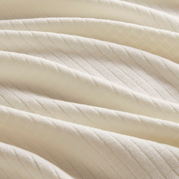 JLA Home True North by Sleep Philosophy - Blanket ultra-soft microfleece throw with subtle grid texture, anti-pilling finish, OEKO-TEX safe comfort Taupe TN51-0546