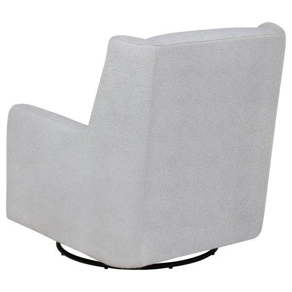 English Elm Calianna Boucle Barrel Accent Chair with Oak Legs for Living Room or Bedroom Grey B062P451747
