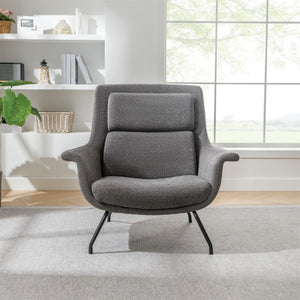 OSP Home Furnishings Adria Armchair  Charcoal/Black