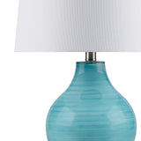 510 Design Maelle Coastal Blue Aqua Swirl Blown Glass Table Lamp FB153-1181 Aqua