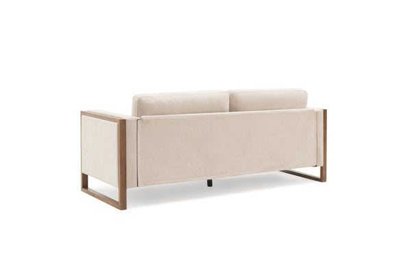 English Elm Christopher Knight Home® - 79" Modern Sofa Solid Wood Legs 3-Seater — Streamlined Mid-Century Design, Durable Frame Comfortably Seats Three taupe N773P249241T