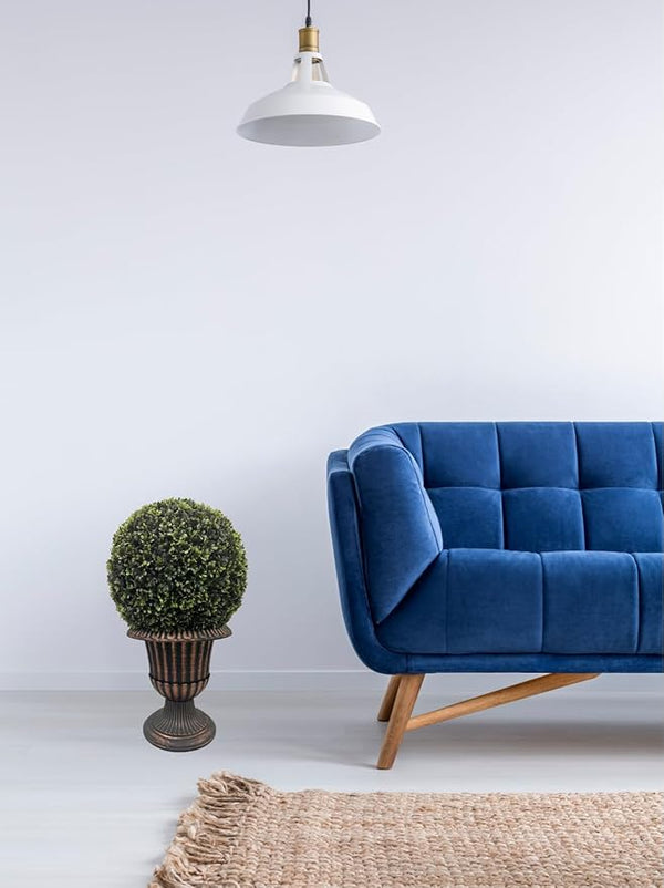 English Elm 24" Ball Topiary with Durable Magnesia Pot | Lifelike Faux Plant for Indoor & Outdoor Décor Bronze W1550P288704