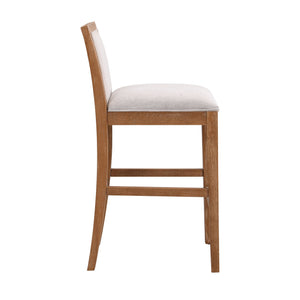 English Elm Christopher Knight Home® - 30.5 Inch Bar Stools Set of 2 with Upholstered Fabric Seats, Rubberwood Frame, 30.5" Height, 300 lb Capacity Beige,Wood N780P192217N