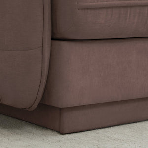 English Elm 105" Chenille U-shaped Sectional Sofa Deep Seat Cloud Couch with Movable Ottoman Rose Dust W714S01779