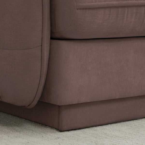 English Elm 105" Chenille U-shaped Sectional Sofa Deep Seat Cloud Couch with Movable Ottoman Rose Dust W714S01779