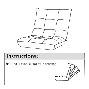 English Elm Modern Folding Lounge Chaise with 5 Reclining Positions, Ergonomic Thick Fabric Comfort for Home Gaming W24464029