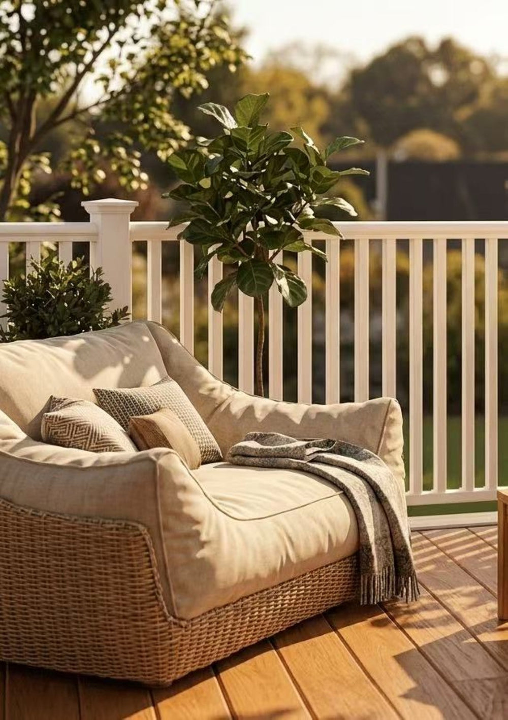 English Elm Classic White Pvc Outdoor Railing Uv Resistant Pool Patio Garden Border Fence W6006P504687
