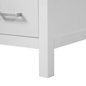 English Elm 24-inch Modern Bathroom Vanity with Ceramic Sink, Soft-Close Doors, Drawer Divider & Ample Storage White N729P299440K