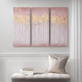 Madison Park Twilight Forest Transitional Gold Foil Abstract 3-piece Canvas Wall Art Set MP95C-0216 Blush