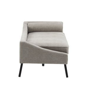 English Elm Christopher Knight Home® - CHAISE modern fabric lounge with rolled accent pillow, splayed birch legs and luxe comfort seating experience khaki 68.25 L x 28 W x 17.75 H N776P291705K