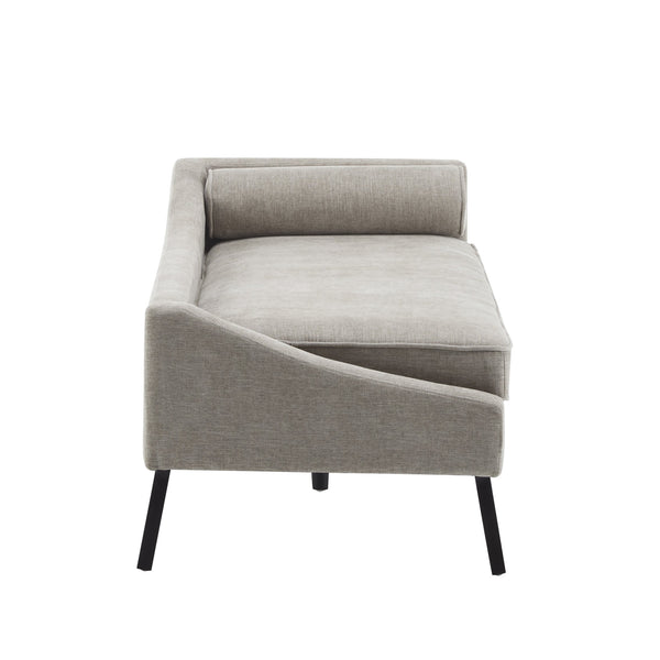 English Elm Christopher Knight Home® - CHAISE modern fabric lounge with rolled accent pillow, splayed birch legs and luxe comfort seating experience khaki 68.25 L x 28 W x 17.75 H N776P291705K