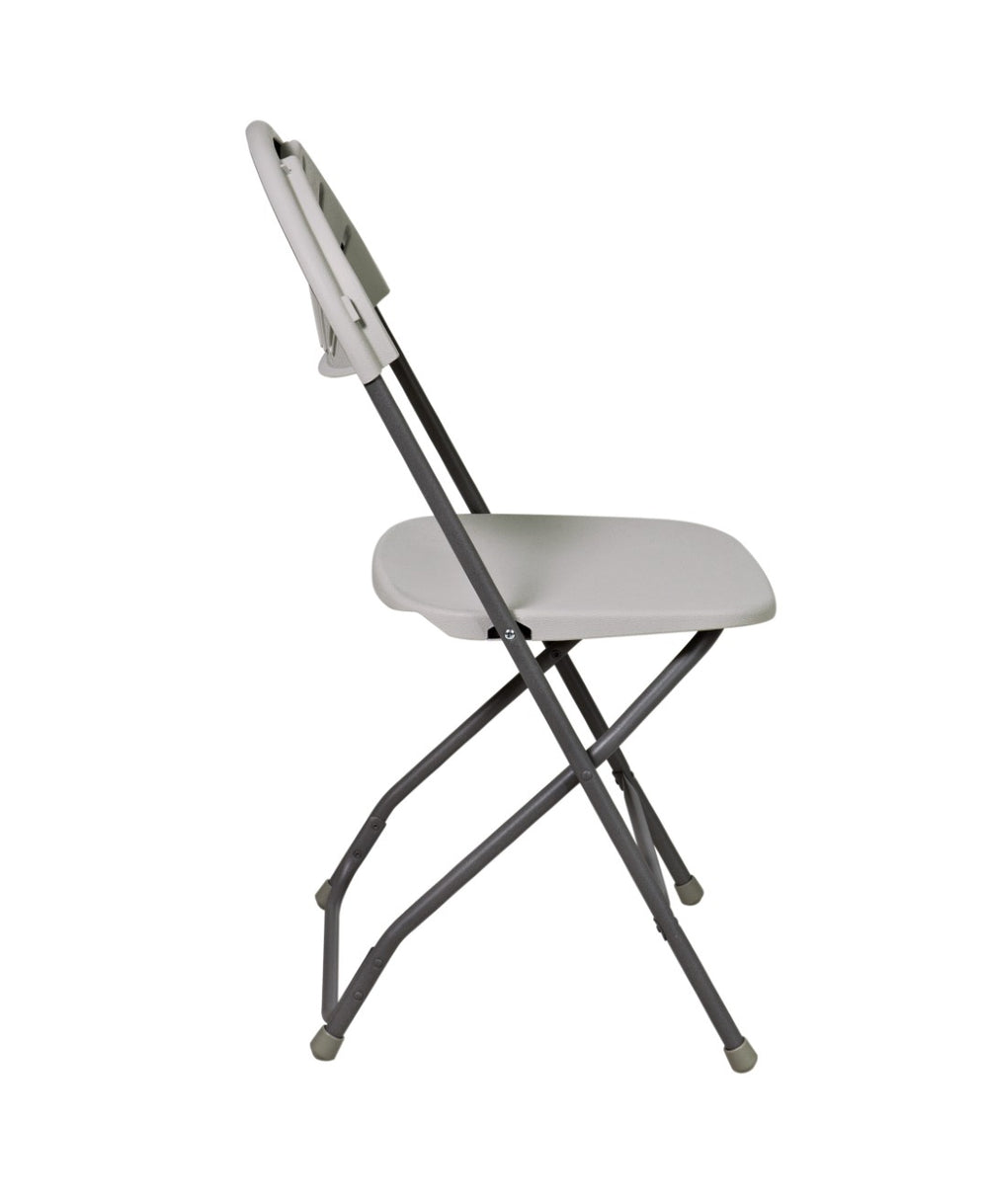 OSP Home Furnishings Resin Folding Chair Set of Four with Steel Frame for Banquet Patio or Indoor Use Plastic PC-54
