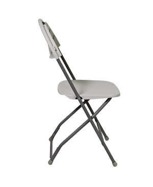 OSP Home Furnishings Resin Folding Chair Set of Four with Steel Frame for Banquet Patio or Indoor Use Plastic PC-54