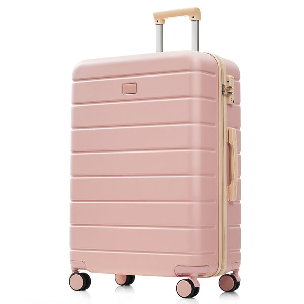 English Elm Premium Abs Hardshell 3 Piece Suitcase Set with Tsa Locks and Spinner Wheels Pink N726P296022S