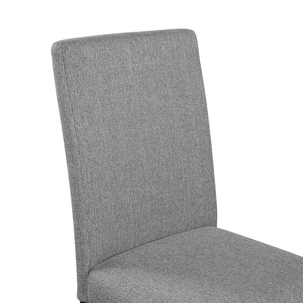 English Elm 5-Piece Round Dining Set with 43" Modern MDF Table and 4 Upholstered Fabric Chairs for Compact Spaces White+gray N752S001055E