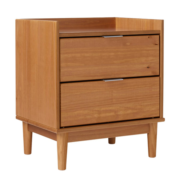 Lee Mid-Century Modern 2-Drawer Nightstand with Sleek Design and Spacious Storage for Every Space