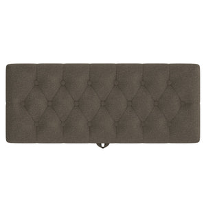 English Elm Modern Boucle Tufted Storage Ottoman Bench with Gold Legs for Bedroom or Entryway Coffee N719P305620D