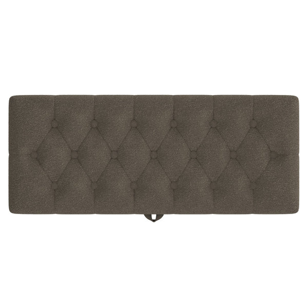 English Elm Modern Boucle Tufted Storage Ottoman Bench with Gold Legs for Bedroom or Entryway Coffee N719P305620D