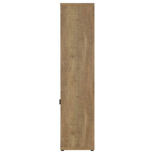 English Elm Noriega Rustic Mango Wood Three Piece Media Wall Unit with Open Shelving Storage B062S01718