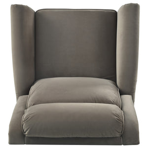 English Elm Christopher Knight Home® - 360° Swivel Recliner Plush Velvet Manual Rocker with Infinite Recline Support for Living Room Comfort Light Brown N763P202666F