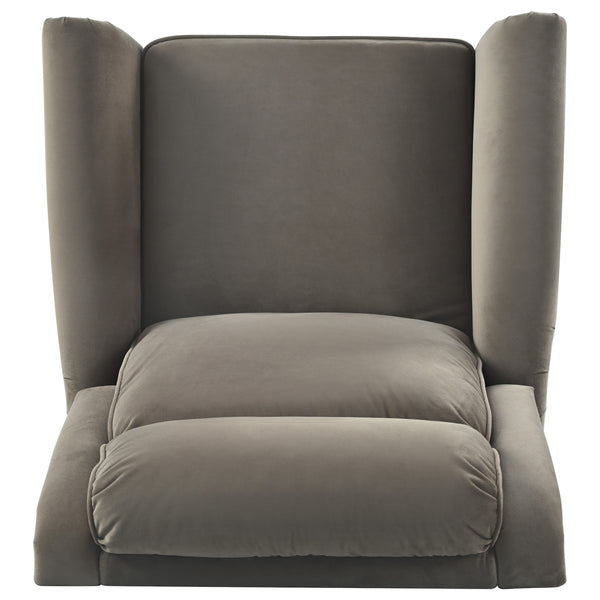 English Elm Christopher Knight Home® - 360° Swivel Recliner Plush Velvet Manual Rocker with Infinite Recline Support for Living Room Comfort Light Brown N763P202666F