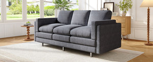 English Elm Modern Three Seat Chenille Sofa with Pocket Spring Cushions for Living Rooms Grey N763P351754E