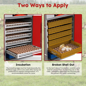 English Elm 400-egg Cabinet Incubator Auto-turning Digital Climate Control for Poultry Hatching W2700P326299