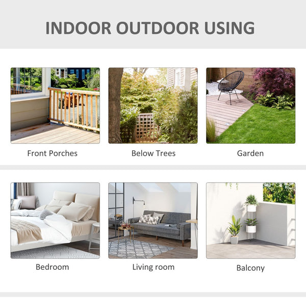 English Elm Outsunny 2-Person Macrame Hammock Chair With Soft Cushion - Stylish Indoor/Outdoor Swing, Gray W2225P174060-GIGA