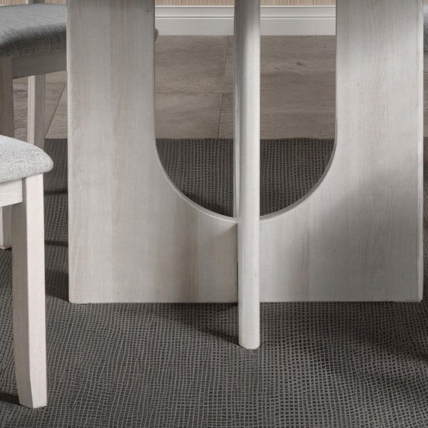 English Elm Classic Round Pedestal Dining Table Rubberwood Matte Finish Seats Four Modern Home Gray B2741P421159