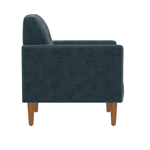 English Elm Wallace & Bay - Blue Accent Chair with Pacific Ocean Hue, Engineered Wood, Transitional Style, Easy-Care Comfort B2709P212531