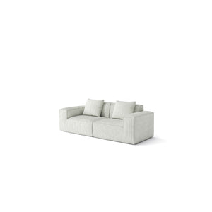 English Elm Belfin Modular Sectional Sofa - Convertible Tofu Block Floor Bed with Plush Chenille Comfort & Easy Moveability Cream W3147P277265
