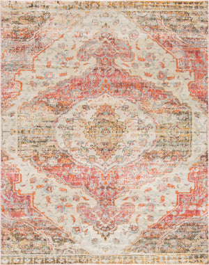 Unique Loom Asheville Tanglewood Machine Made Medallion Rug Multi, Beige/Gold/Light Blue/Light Brown/Light Green/Orange/Salmon 8' 0" x 10' 0"