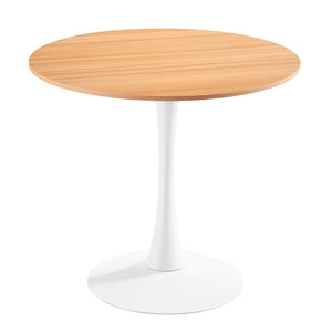 English Elm 1+4 Round Marble-look Mdf Pub Set with Metal Base for Kitchen or Home Bar W234S00139