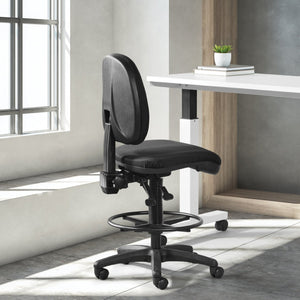 OSP Home Furnishings Deluxe Ergonomic Drafting Chair with Lumbar Support for Sit Stand Desk Setups DC940-231