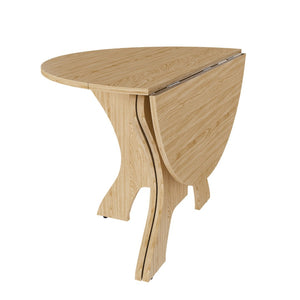 English Elm 43 Inch Foldable Mdf Dining Table with Warm Wood Grain Veneer for Compact Living Ancient Oak W2700P409329