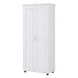 English Elm Storage Cabinet With Two Doors For Bathroom, Office, Adjustable Shelf, Mdf Board, White