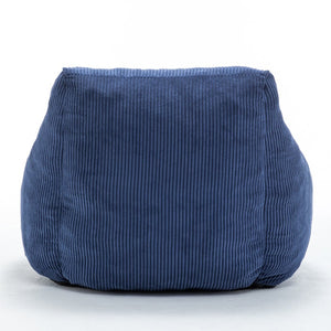 English Elm Giant Corduroy Bean Bag Sofa with Armrests Foam Filled Cozy Adult Lounge Chair Dark Blue W2200P442801