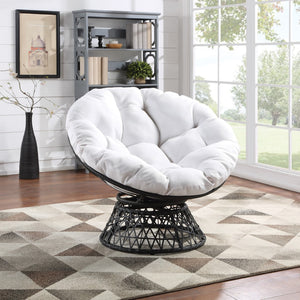 OSP Home Furnishings Papasan Chair White