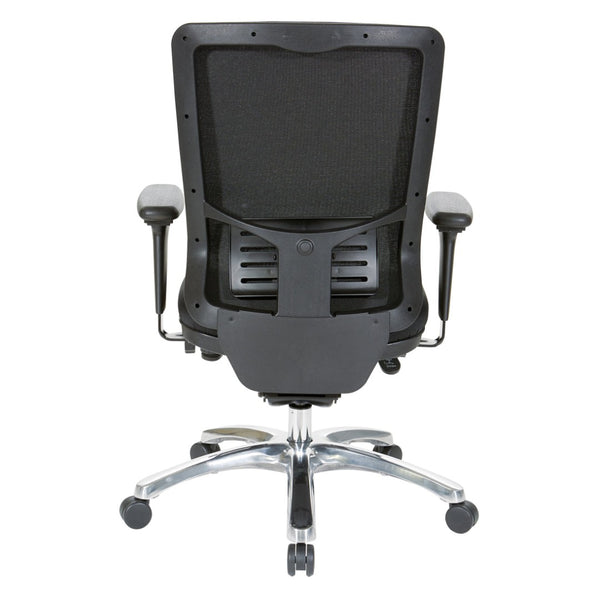 OSP Home Furnishings Mesh High Back Ergonomic Office Chair with Lumbar Support Padded Seat and Tilt Control 97720C-30